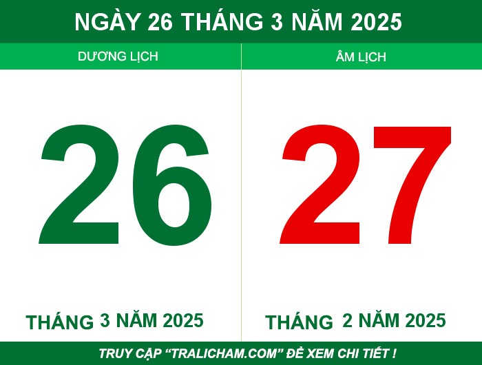 Ngày 26 tháng 3 năm 2025