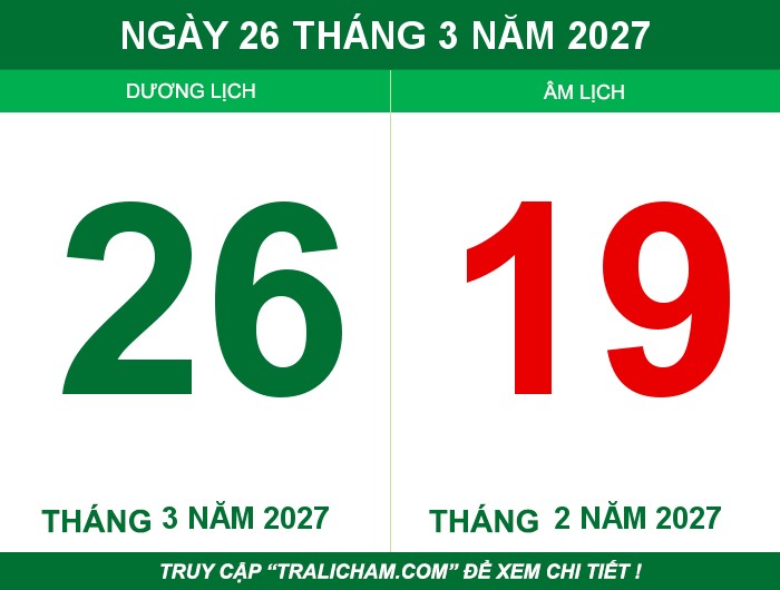 Ngày 26 tháng 3 năm 2027