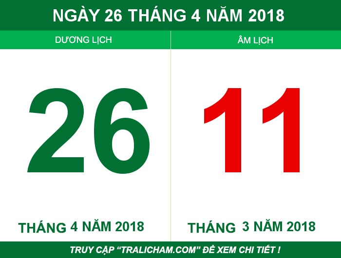 Ngày 26 tháng 4 năm 2018