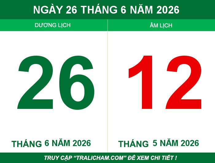 Ngày 26 tháng 6 năm 2026