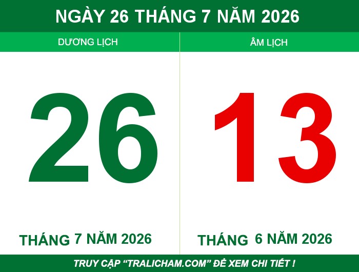 Ngày 26 tháng 7 năm 2026