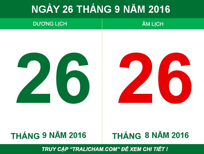 Ngày 26 tháng 9 năm 2016