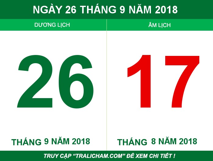 Ngày 26 tháng 9 năm 2018