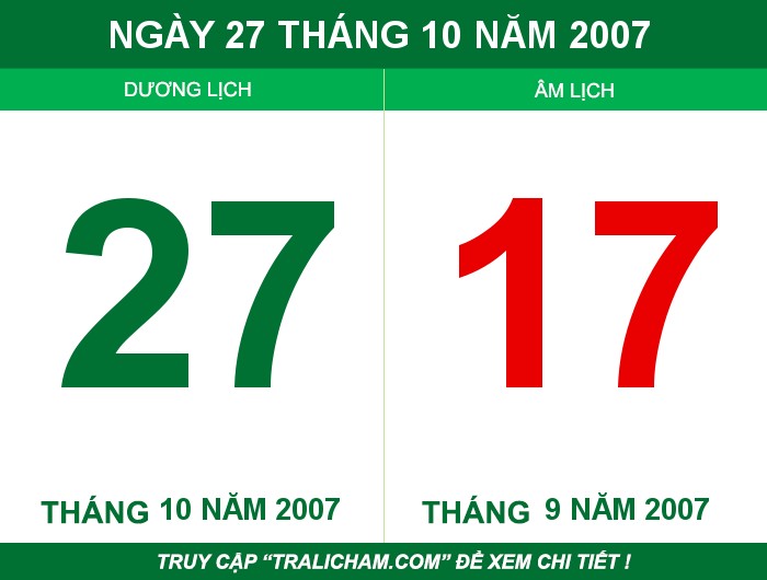 Ngày 27 tháng 10 năm 2007