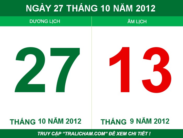 Ngày 27 tháng 10 năm 2012