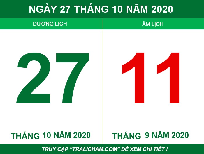Ngày 27 tháng 10 năm 2020