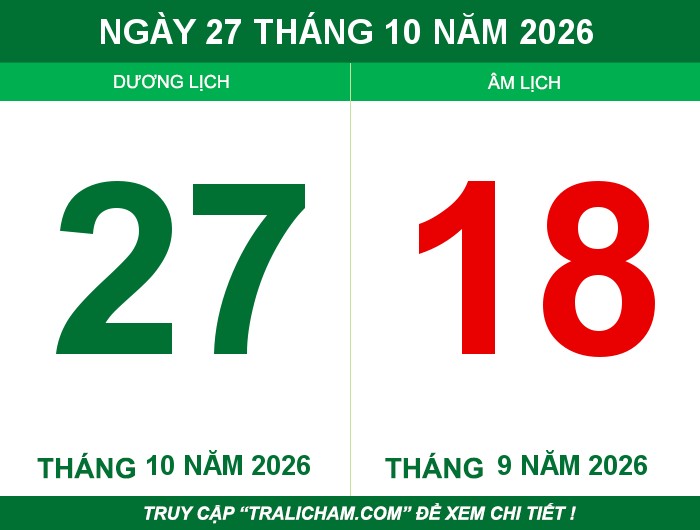 Ngày 27 tháng 10 năm 2026