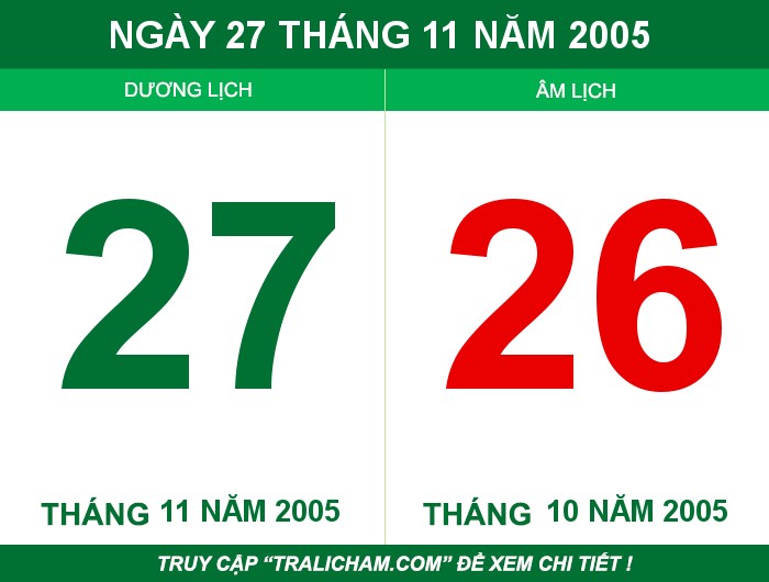 Ngày 27 tháng 11 năm 2005
