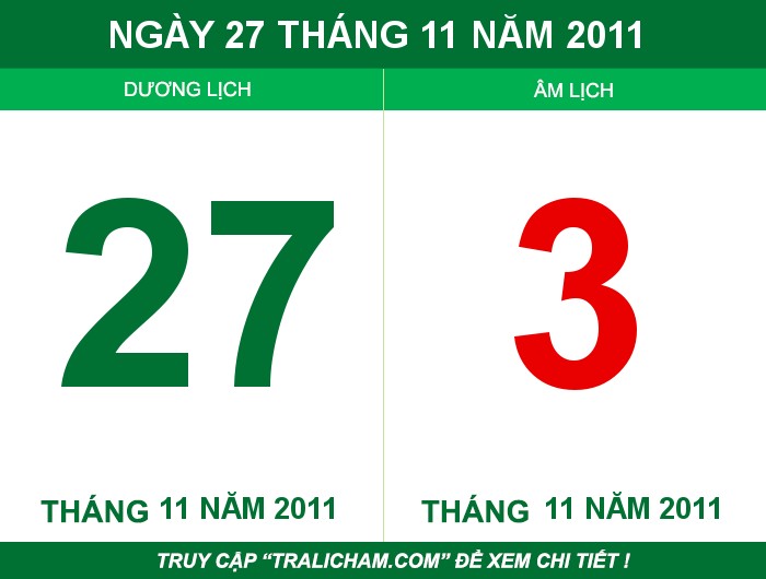 Ngày 27 tháng 11 năm 2011