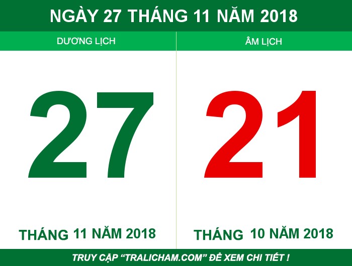 Ngày 27 tháng 11 năm 2018