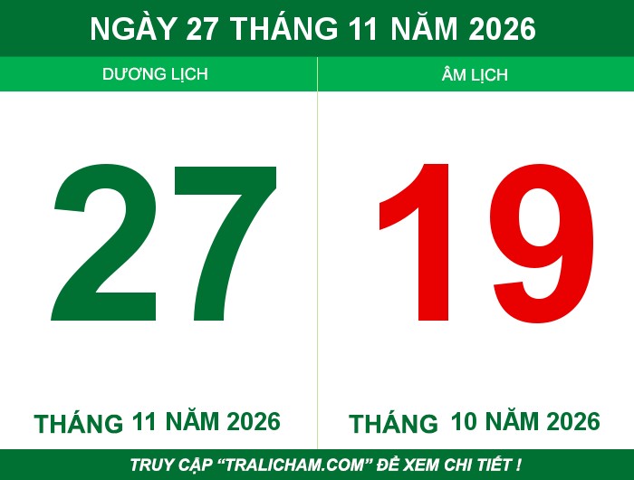 Ngày 27 tháng 11 năm 2026