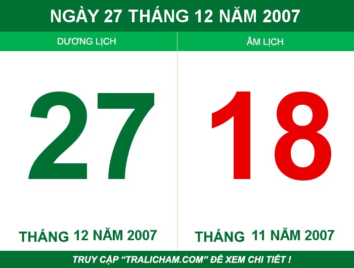 Ngày 27 tháng 12 năm 2007