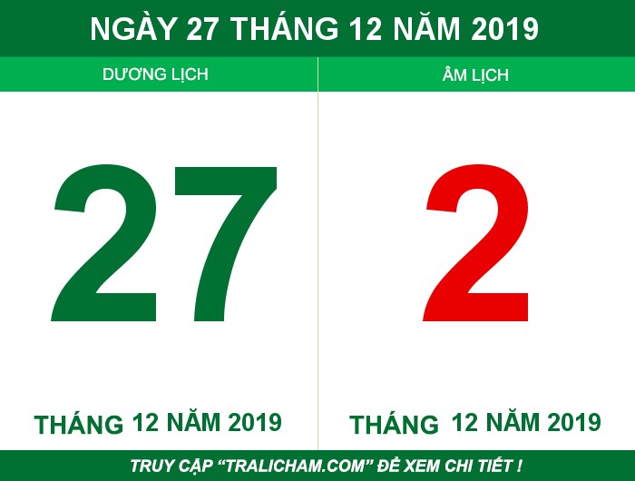 Ngày 27 tháng 12 năm 2019