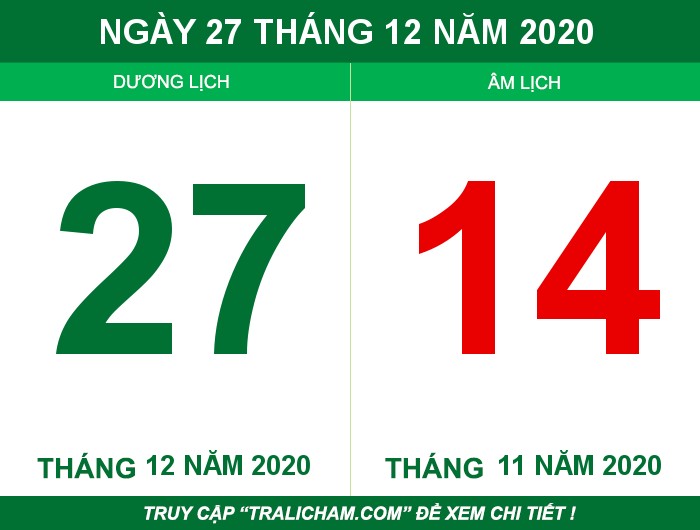 Ngày 27 tháng 12 năm 2020