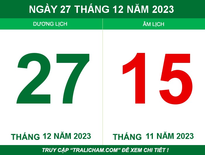 Ngày 27 tháng 12 năm 2023