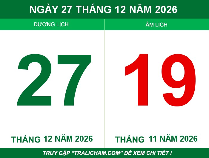 Ngày 27 tháng 12 năm 2026