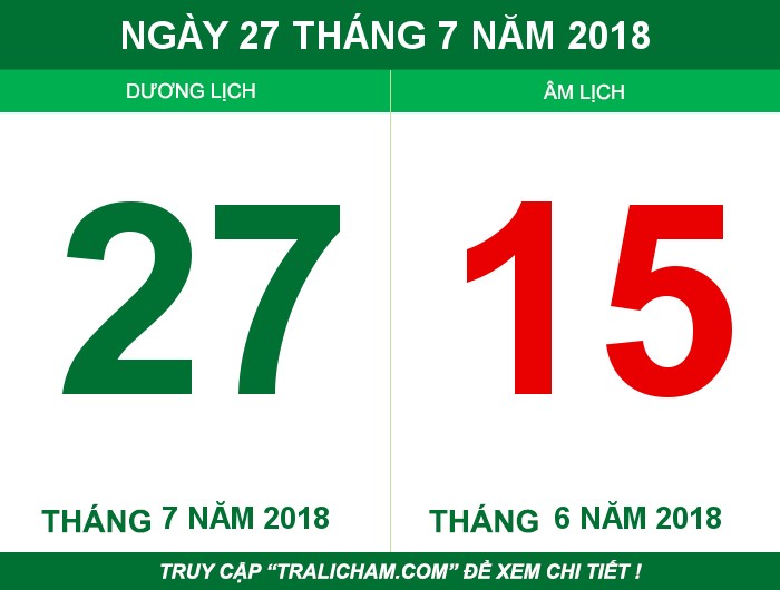 Ngày 27 tháng 7 năm 2018