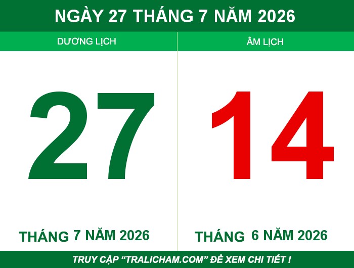 Ngày 27 tháng 7 năm 2026