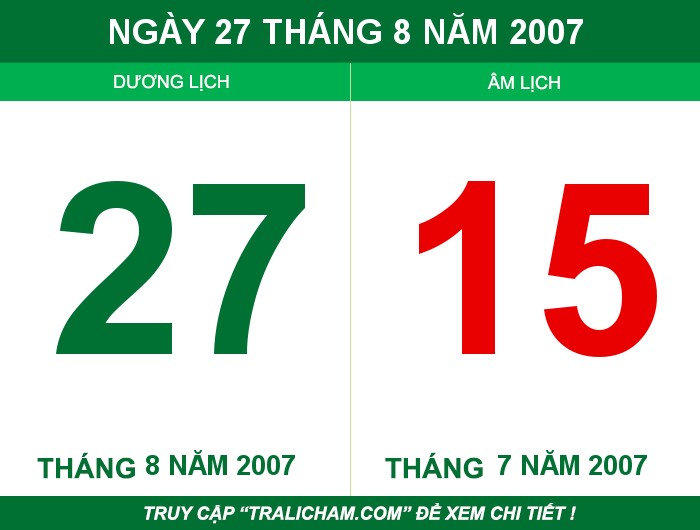 Ngày 27 tháng 8 năm 2007