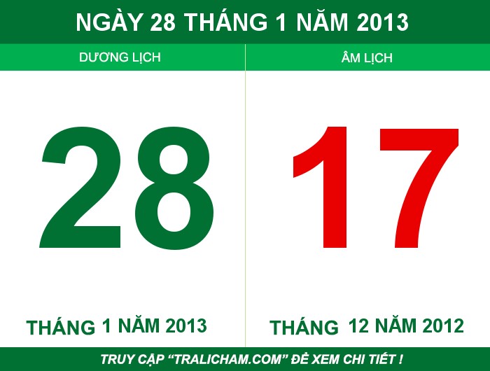 Ngày 28 tháng 1 năm 2013