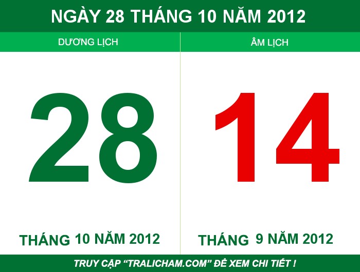 Ngày 28 tháng 10 năm 2012