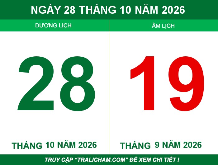 Ngày 28 tháng 10 năm 2026