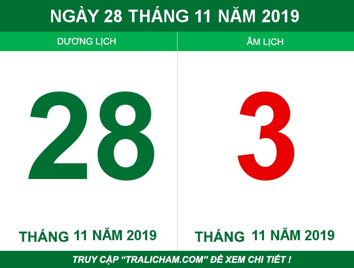 Ngày 28 tháng 11 năm 2019