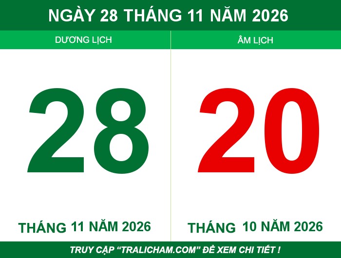 Ngày 28 tháng 11 năm 2026