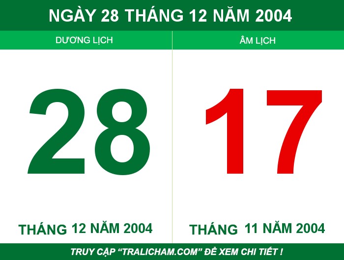 Ngày 28 tháng 12 năm 2004