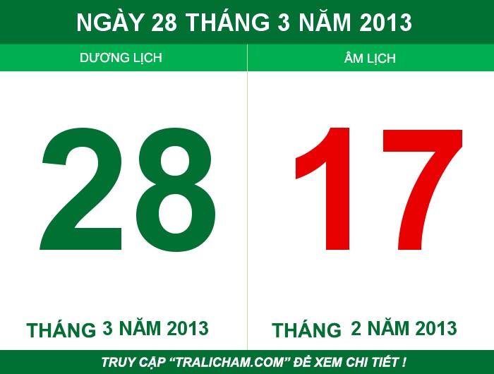 Ngày 28 tháng 3 năm 2013