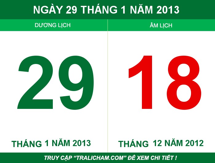 Ngày 29 tháng 1 năm 2013