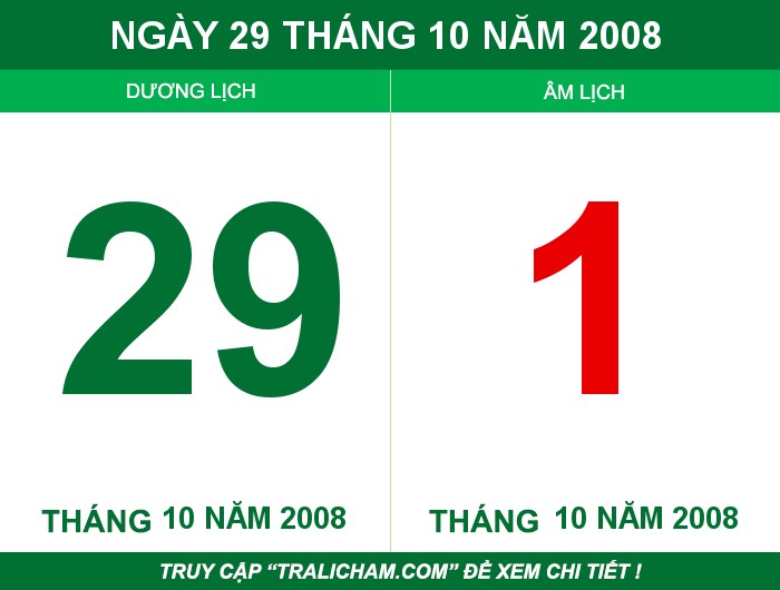 Ngày 29 tháng 10 năm 2008