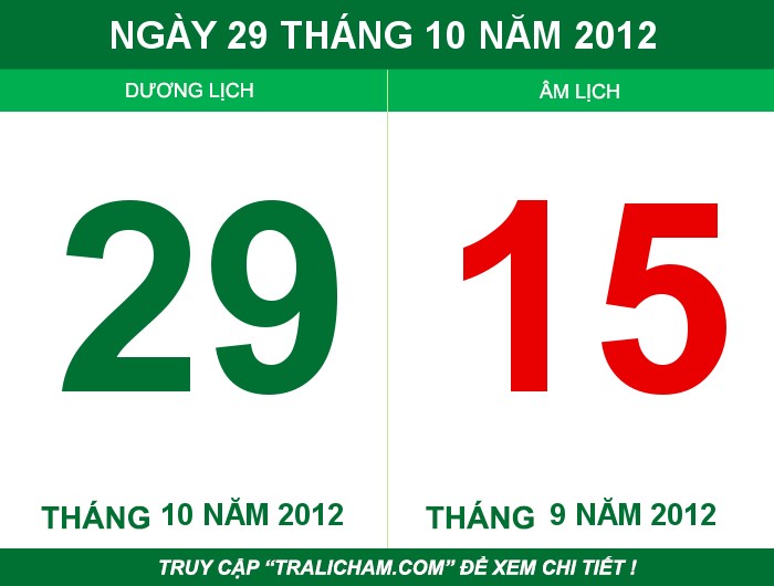 Ngày 29 tháng 10 năm 2012