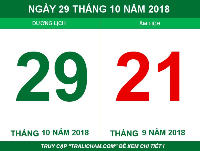 Ngày 29 tháng 10 năm 2018