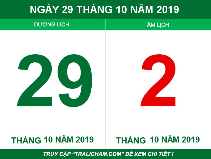 Ngày 29 tháng 10 năm 2019