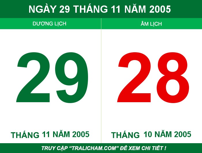 Ngày 29 tháng 11 năm 2005