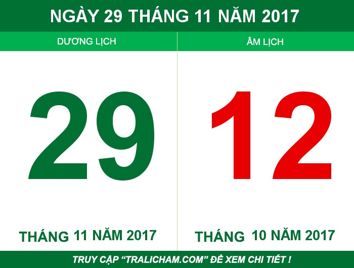 Ngày 29 tháng 11 năm 2017