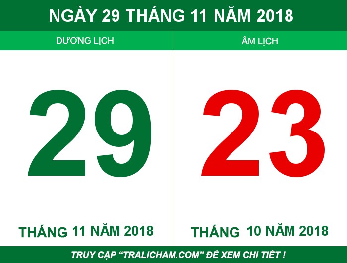 Ngày 29 tháng 11 năm 2018