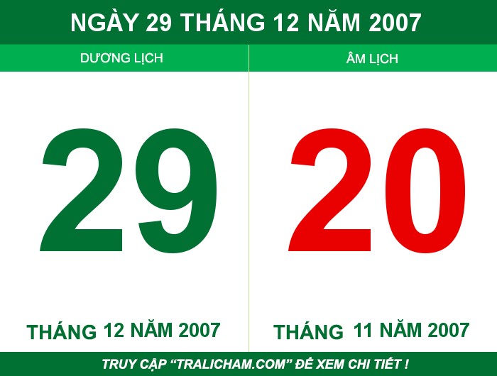 Ngày 29 tháng 12 năm 2007