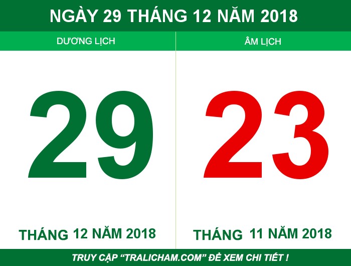Ngày 29 tháng 12 năm 2018