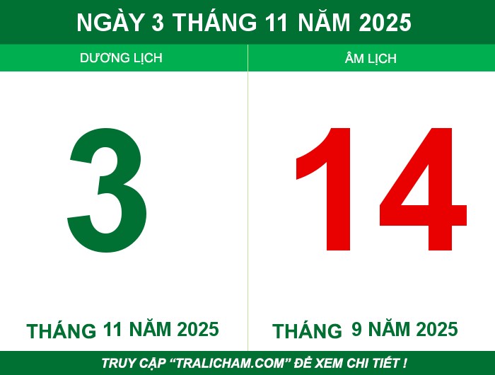 Ngày 3 tháng 11 năm 2025