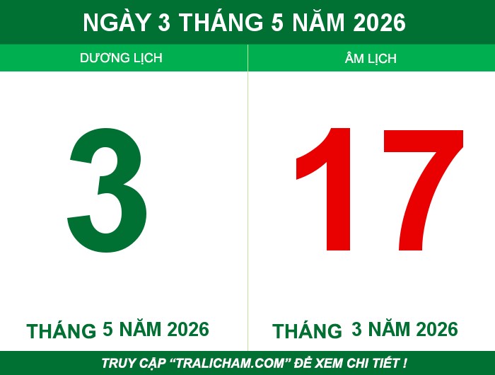 Ngày 3 tháng 5 năm 2026