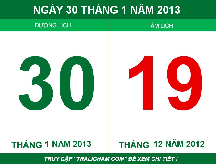 Ngày 30 tháng 1 năm 2013