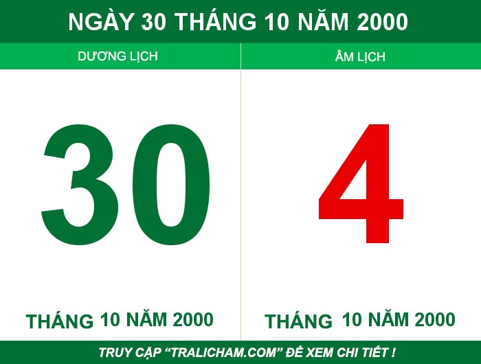 Ngày 30 tháng 10 năm 2000