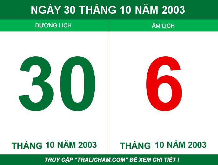 Ngày 30 tháng 10 năm 2003