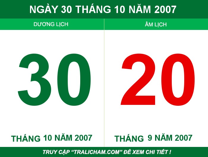Ngày 30 tháng 10 năm 2007