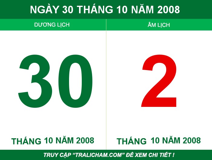Ngày 30 tháng 10 năm 2008