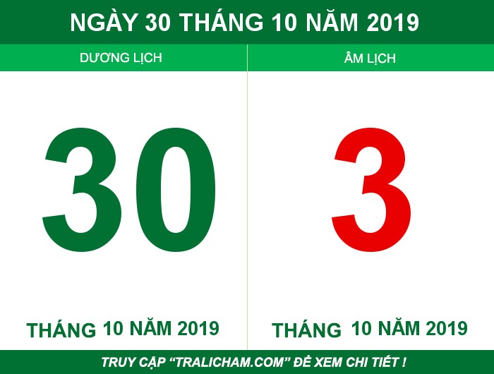 Ngày 30 tháng 10 năm 2019