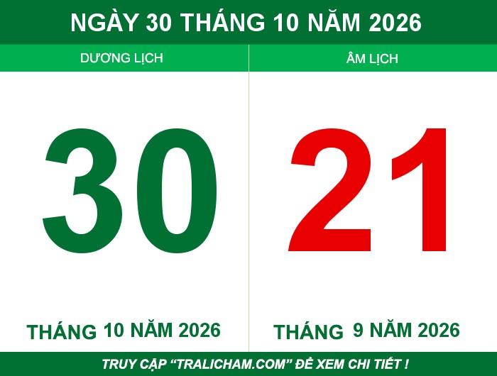 Ngày 30 tháng 10 năm 2026