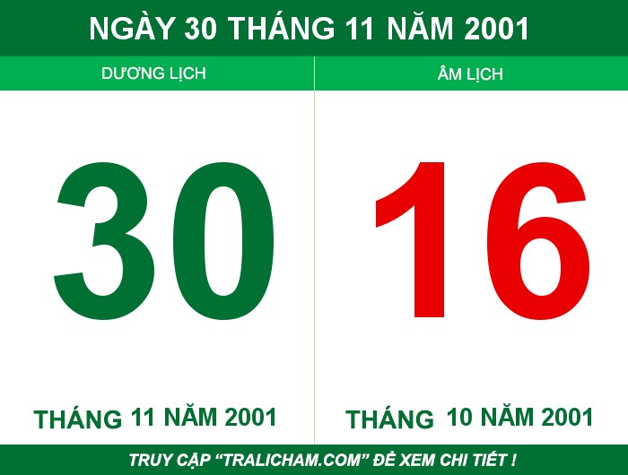Ngày 30 tháng 11 năm 2001